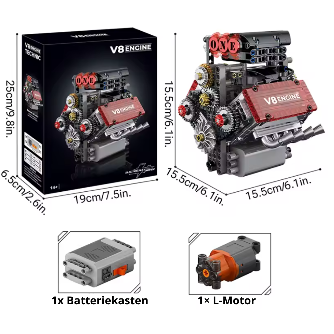 Funktionales V8-Motor Set