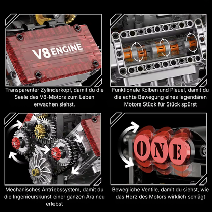 Funktionales V8-Motor Set